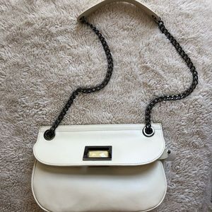 Badgley Mischka cream white handbag
